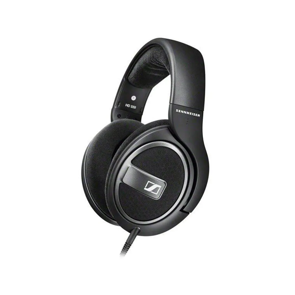 Sennheiser HD 559 Open Ear Acoustic Headphones with Detachable Earpads and 6.3mm Straight Plug for PC Laptop and Smartphones