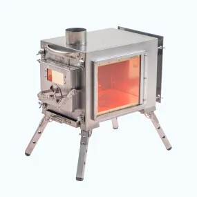 Small Wood Stove With Fire-Resistant Glass "Caminus S".