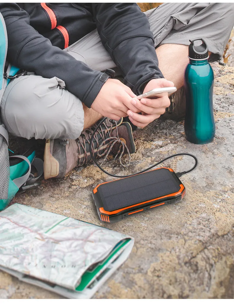 Solar Power Charging Power Bank W Wireless Charging