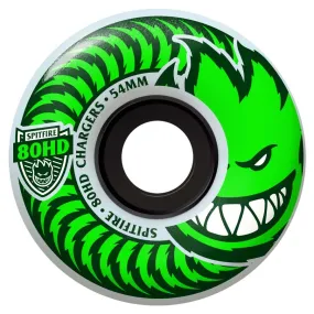 Spitfire - Chargers Classic Clear/Green 54MM 80HD Skateboard Wheels