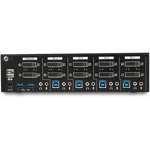 StarTech.com 4-Port Dual-Monitor Dual-Link DVI KVM Switch with USB 3.0 Hub - 4 Computer(s) - 1 Local User(s) - 2560 x 1600 - 8 x USB - 10 x DVI - Desktop - TAA Compliant