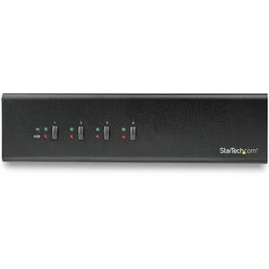 StarTech.com 4-Port Dual-Monitor Dual-Link DVI KVM Switch with USB 3.0 Hub - 4 Computer(s) - 1 Local User(s) - 2560 x 1600 - 8 x USB - 10 x DVI - Desktop - TAA Compliant