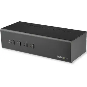 StarTech.com 4-Port Dual-Monitor Dual-Link DVI KVM Switch with USB 3.0 Hub - 4 Computer(s) - 1 Local User(s) - 2560 x 1600 - 8 x USB - 10 x DVI - Desktop - TAA Compliant