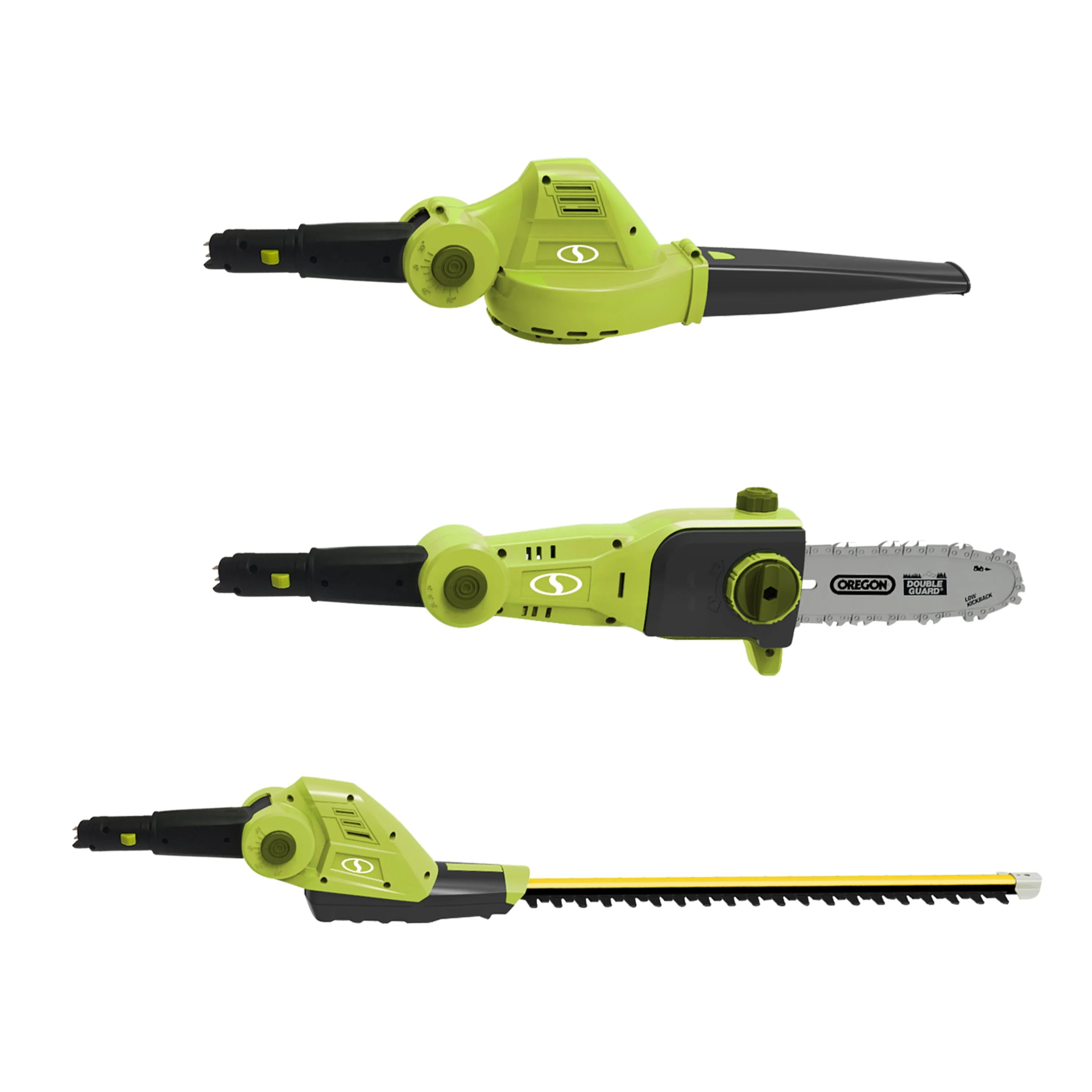 Sun Joe 24V-GTS4004-XT 24-Volt* 3-in-1 Cordless Yard Care Solution | Hedge Trimmer | Pole Saw | Leaf Blower | W/ 2 x 2.0-Ah Batteries   Dual Port Charger