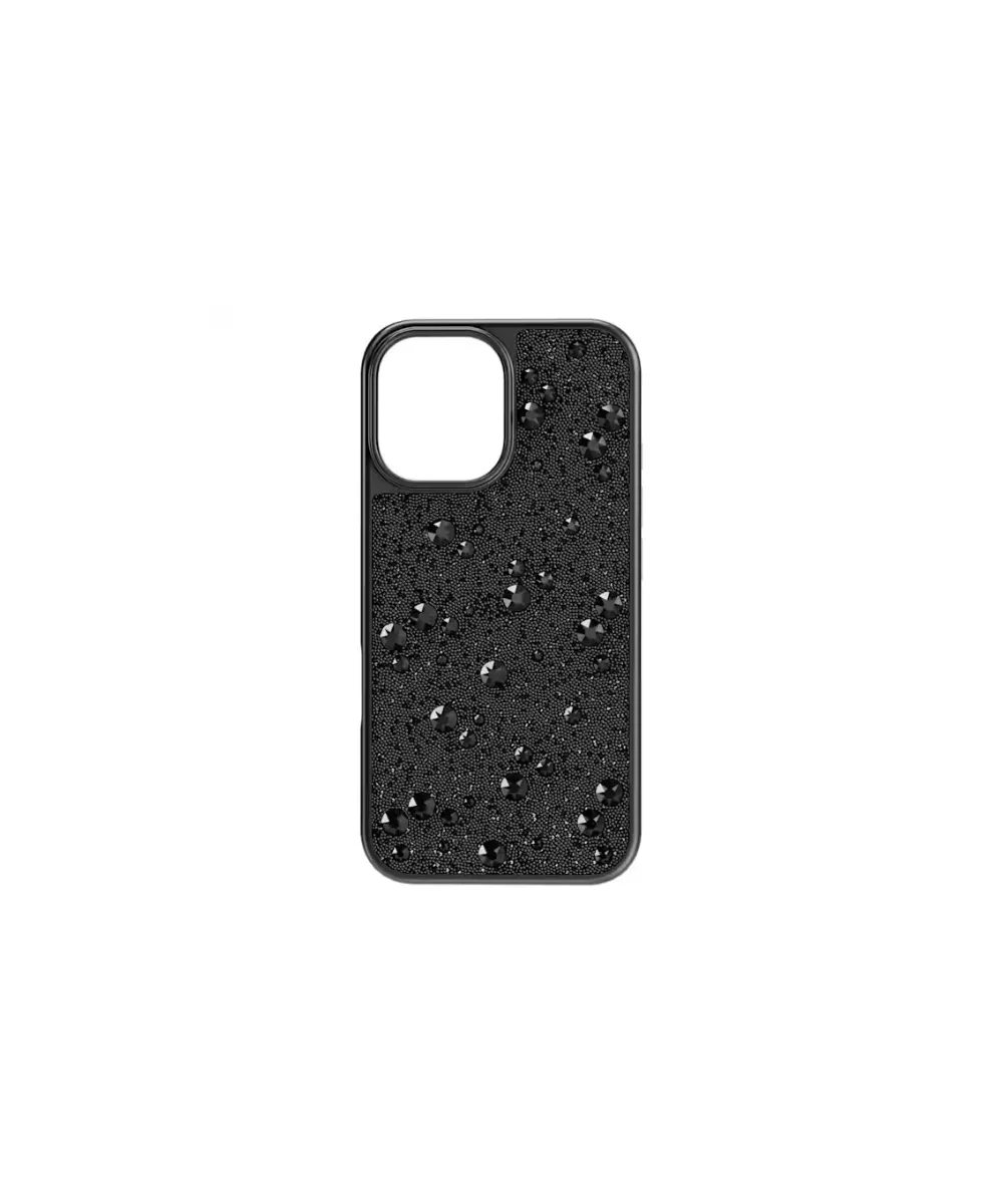 SWAROVSKI HIGH SMARTPHONE CASE, SCATTERED DESIGN IPHONE® 16, BLACK