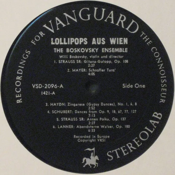 The Boskovsky Ensemble - Lollipops Aus Wien - LP