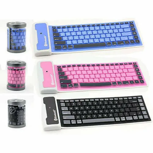 Type Out Of A Box With Flexible Silicone Bluetooth Keyboard