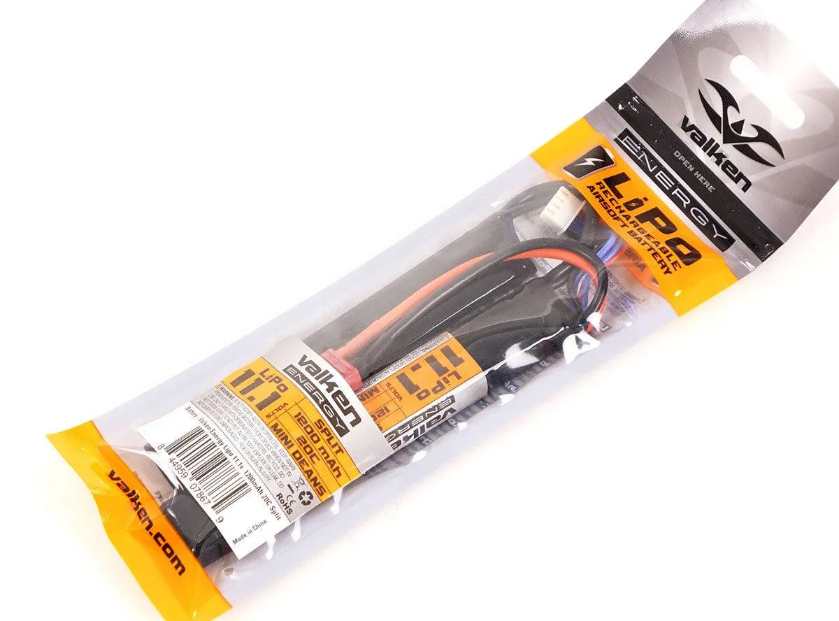 Valken 11.1v 1200mAh Nun-chuck Lipo Battery - Deans