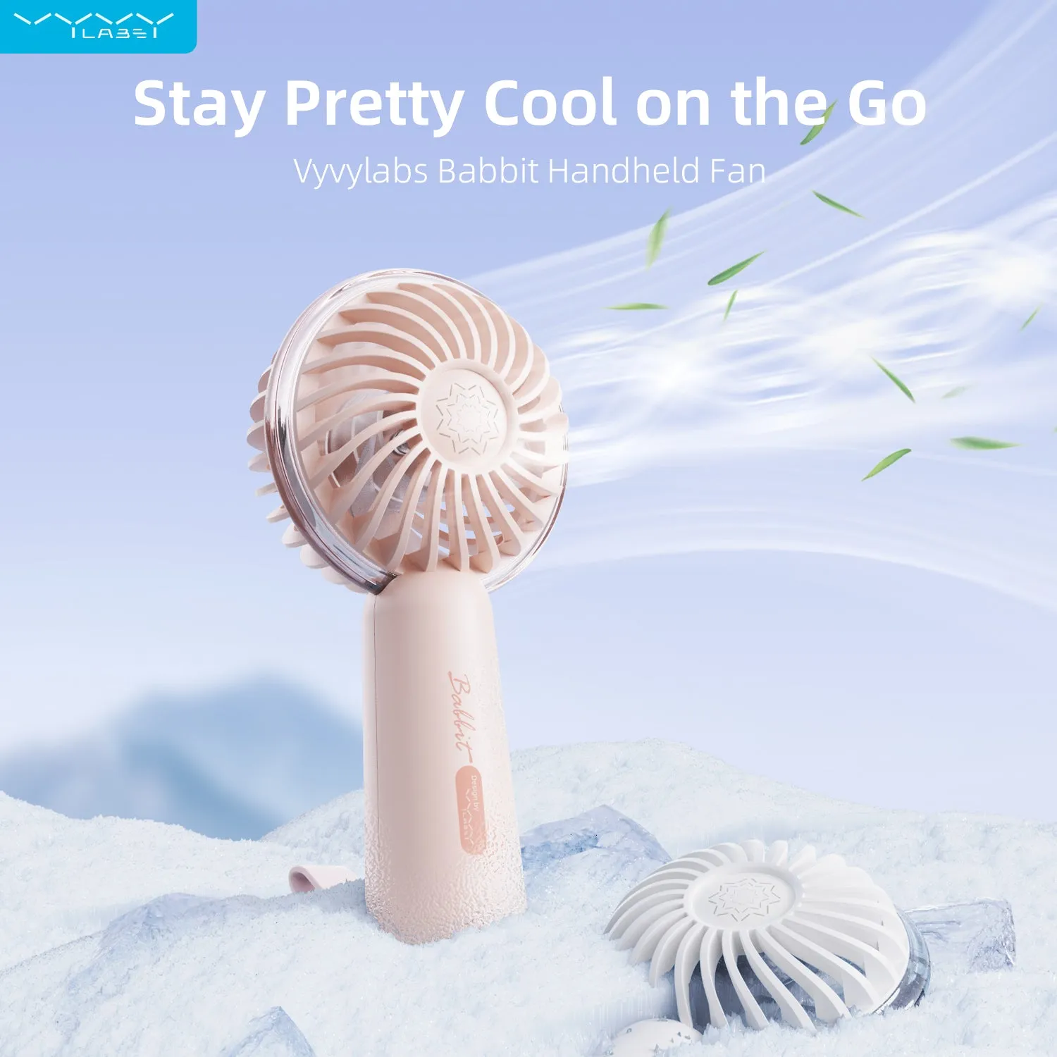 Vyvylabs Babbit Handheld Fan-cyan