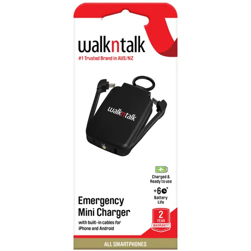 Walk n Talk - Emergency powerbank Charger - Black