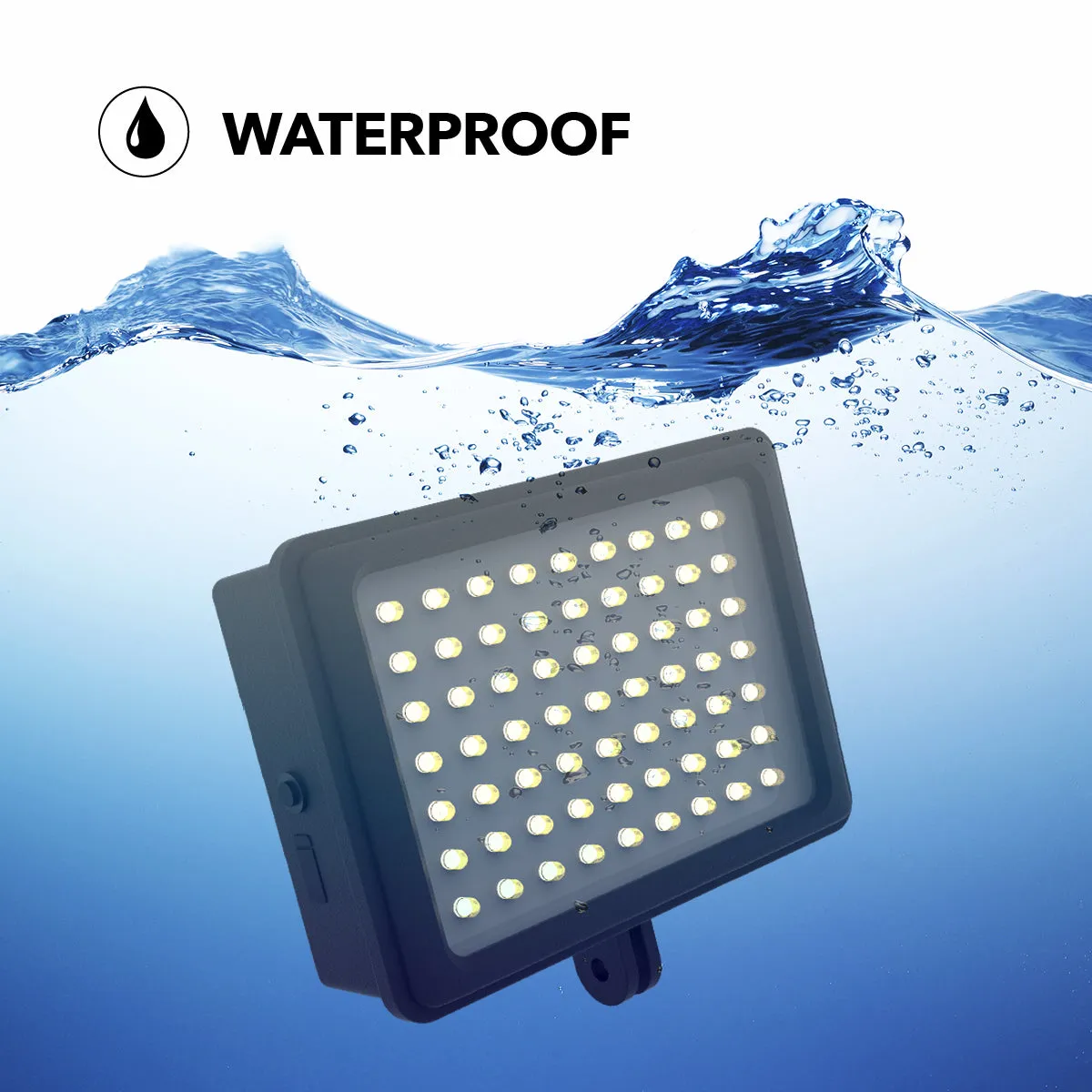 Water-resistant Professional Video Light with Built-in Power Bank