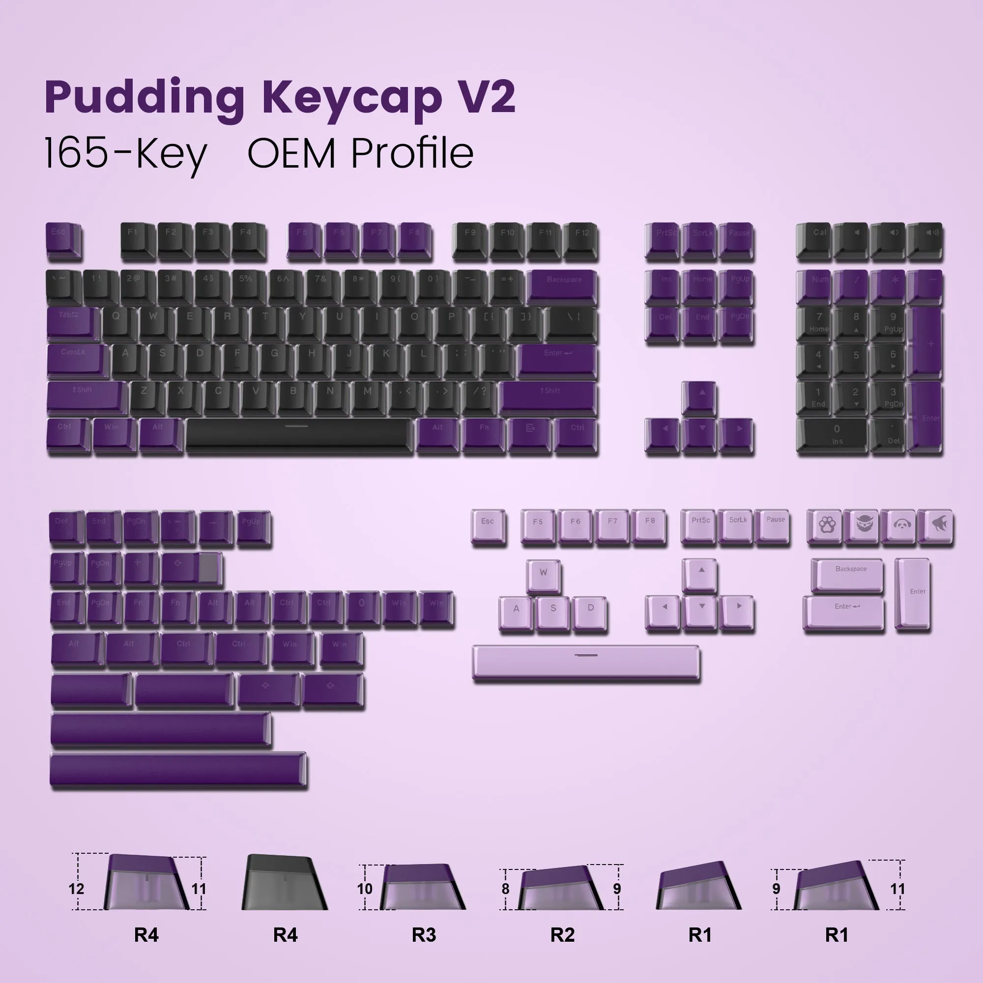 Womier Pudding V2 OEM Profile 165-Key PBT Keycap