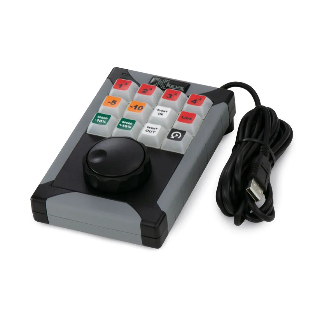 X-keys XK-12 Mini Replay Controller Jog and Shuttle Keypad