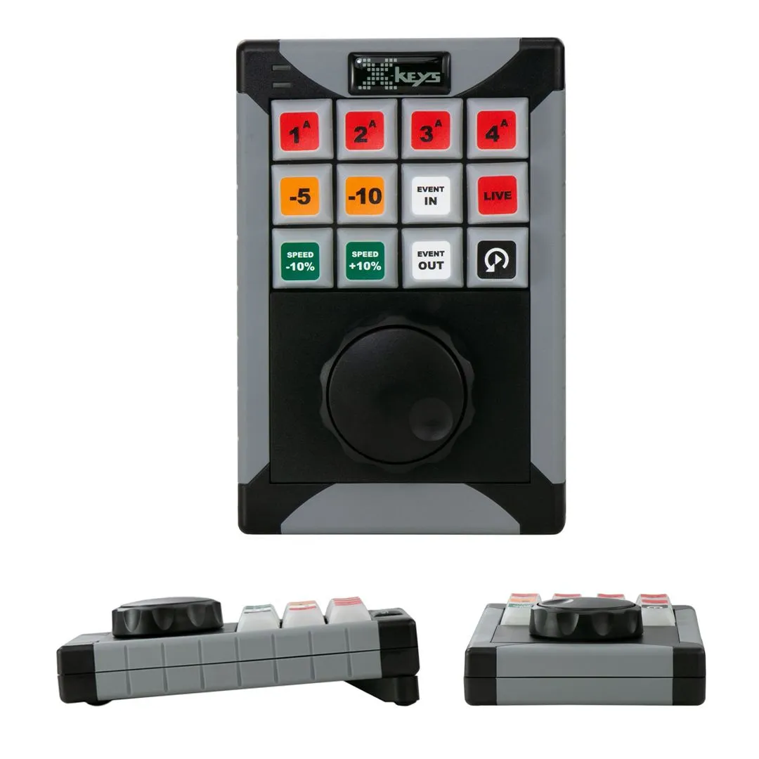 X-keys XK-12 Mini Replay Controller Jog and Shuttle Keypad