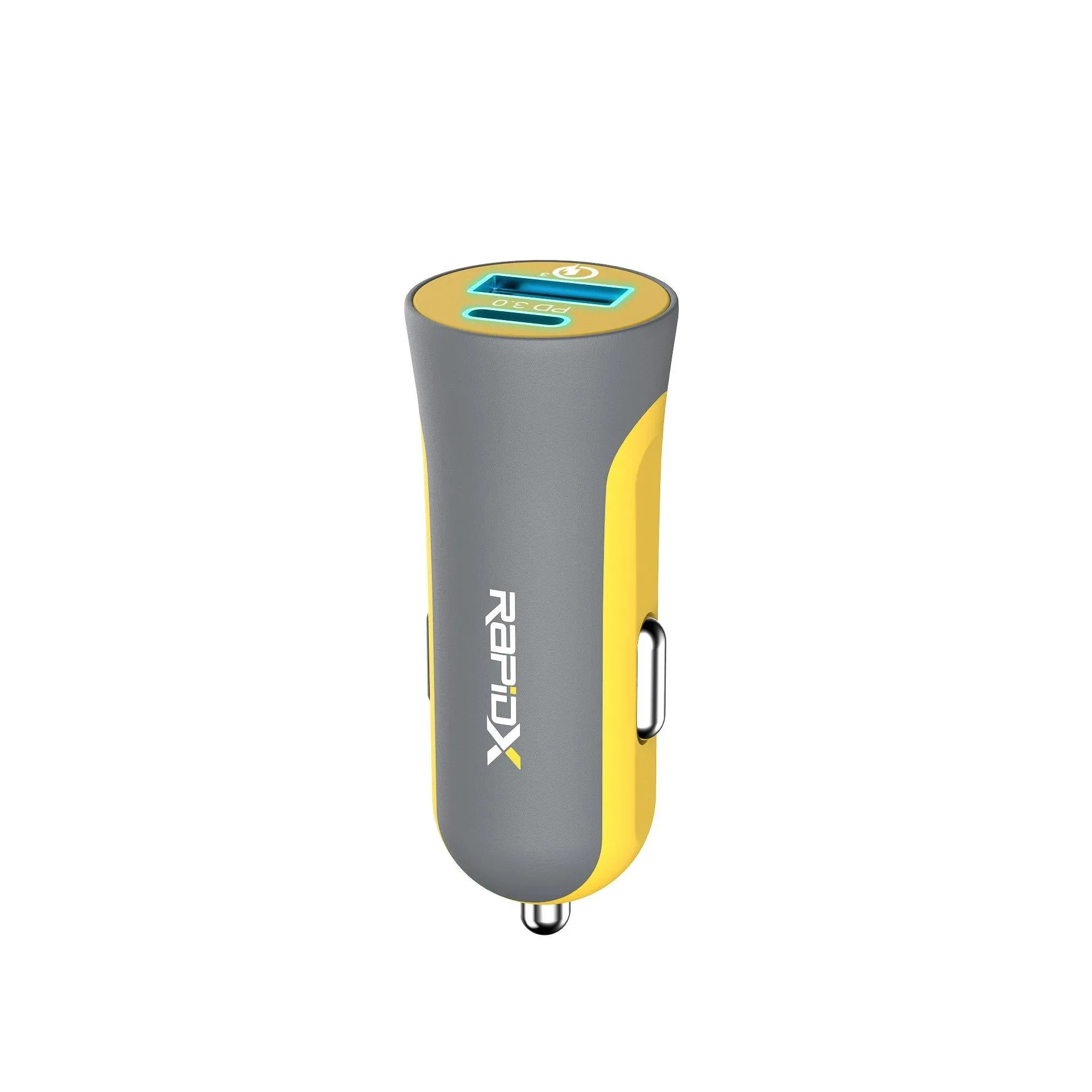 X2PD Compact & Fast Dual Car Charger with 30W USB-C PD - Yellow