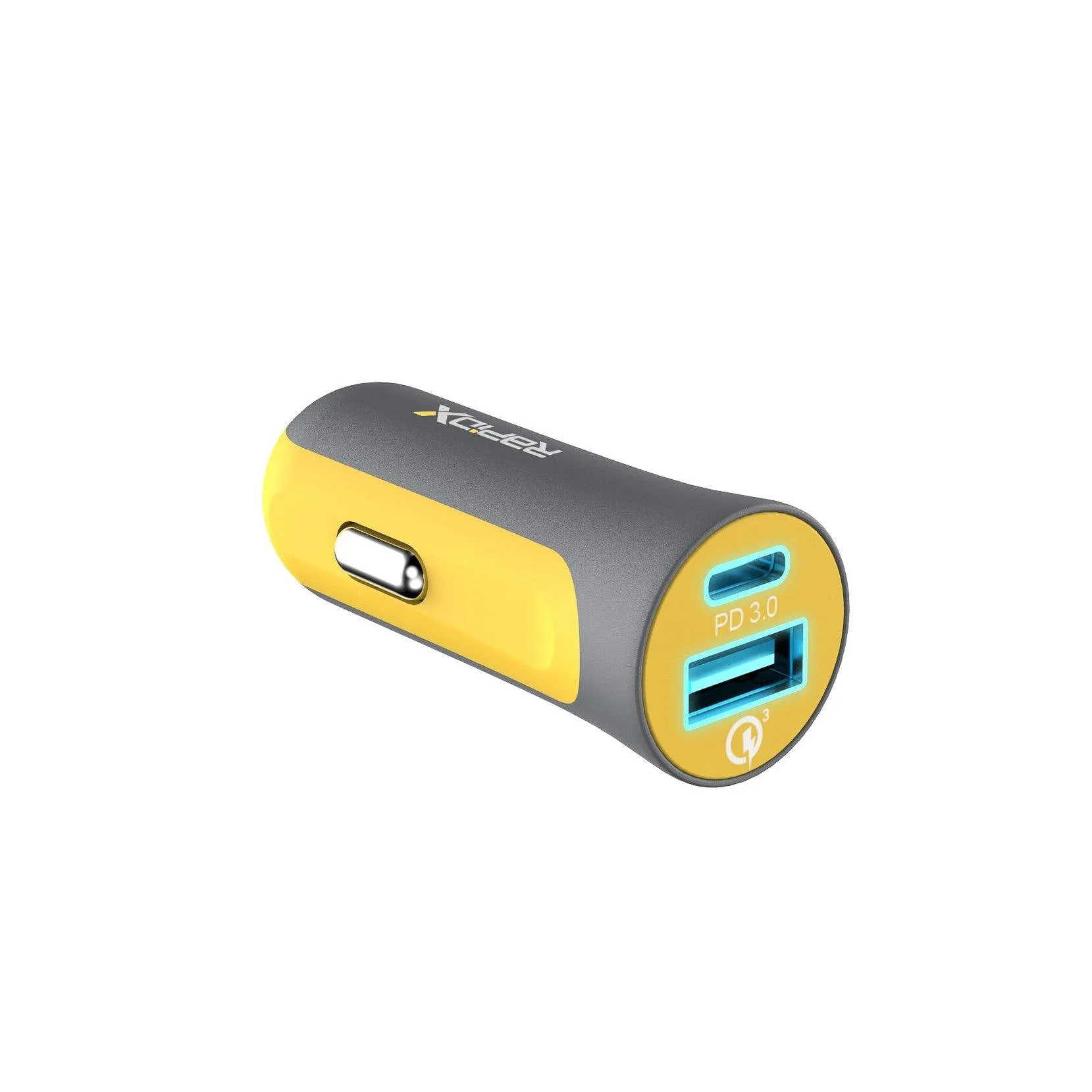 X2PD Compact & Fast Dual Car Charger with 30W USB-C PD - Yellow