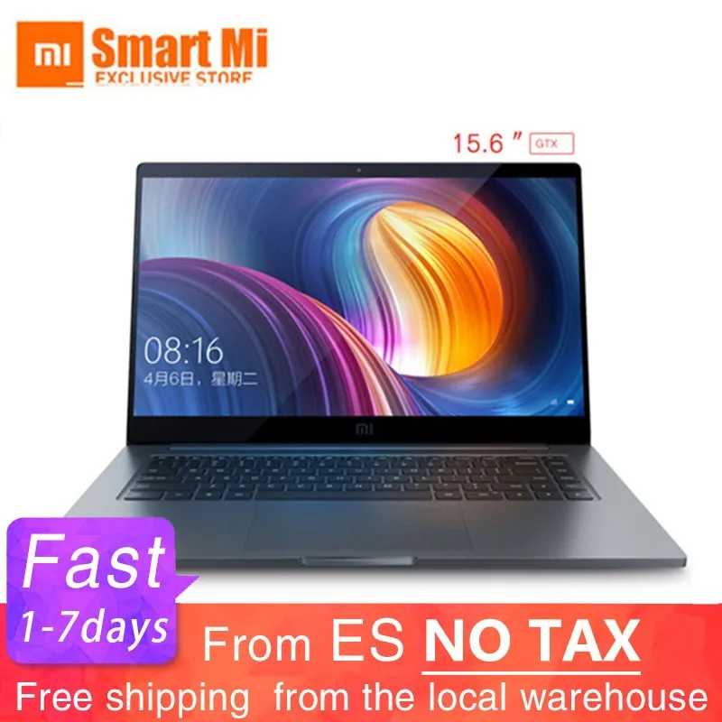 Xiaomi Mi Laptop Air Pro 15.6 Inch GTX 1050 Max-Q Notebook Intel Core i7 8550U CPU NVIDIA 16GB 256GB Fingerprint Windows 10