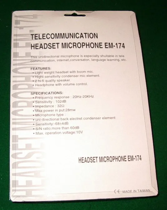 Yoga Telecommunications Headset & Microphone - Part # EM174