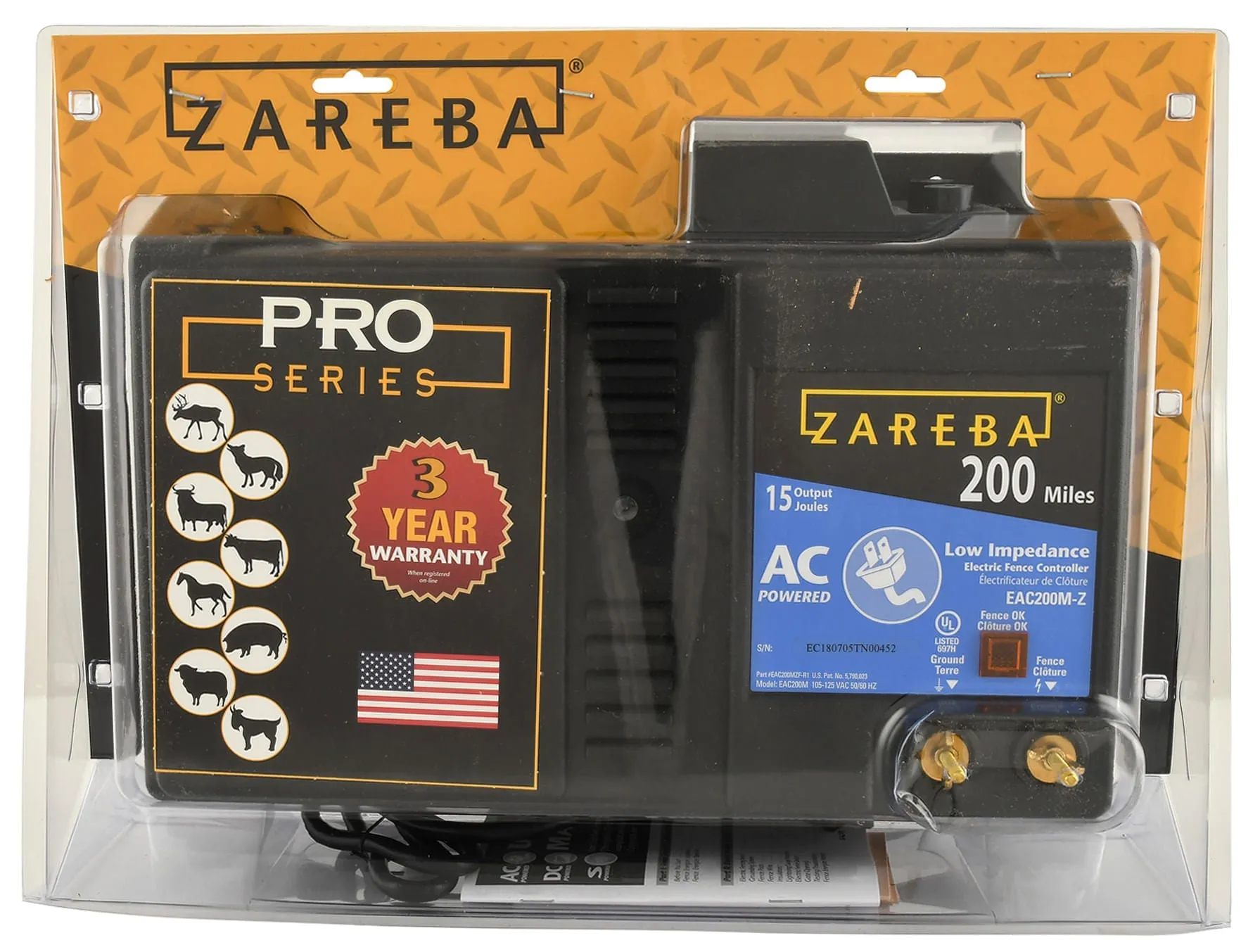 Zareba 200 Mile AC Low-Impedance Electric Fence Charger